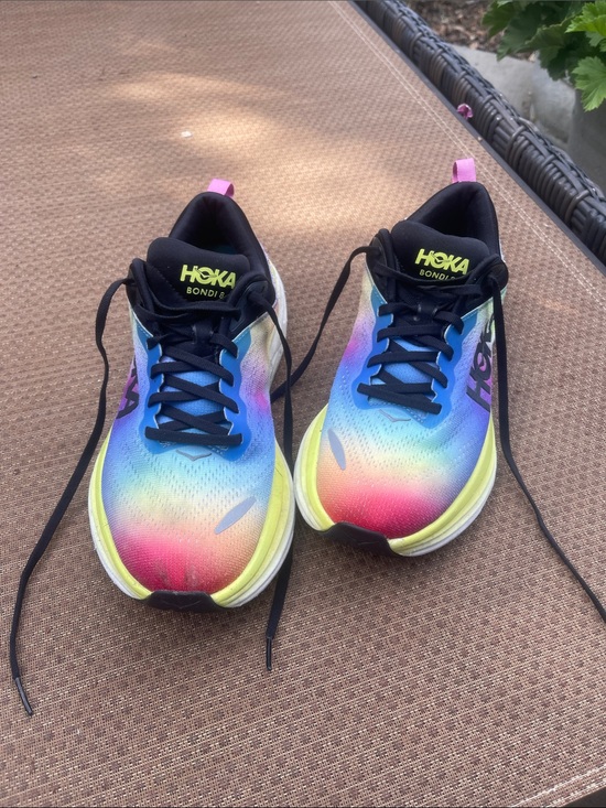 Hoka Shoes - Hoka Bondi 8 Rainbow Gradient Athletic Running Shoes